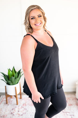 Going The Distance Sleeveless Top In Black