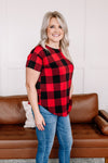 Get Your Plaid On Red Top