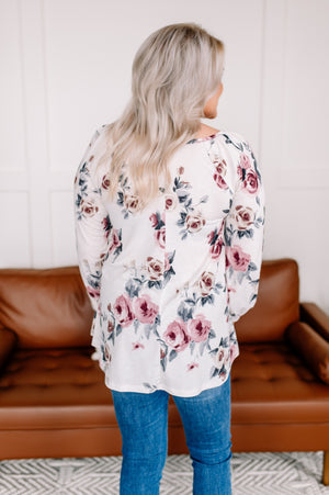 Never Going Out Of Style Cream Floral Top