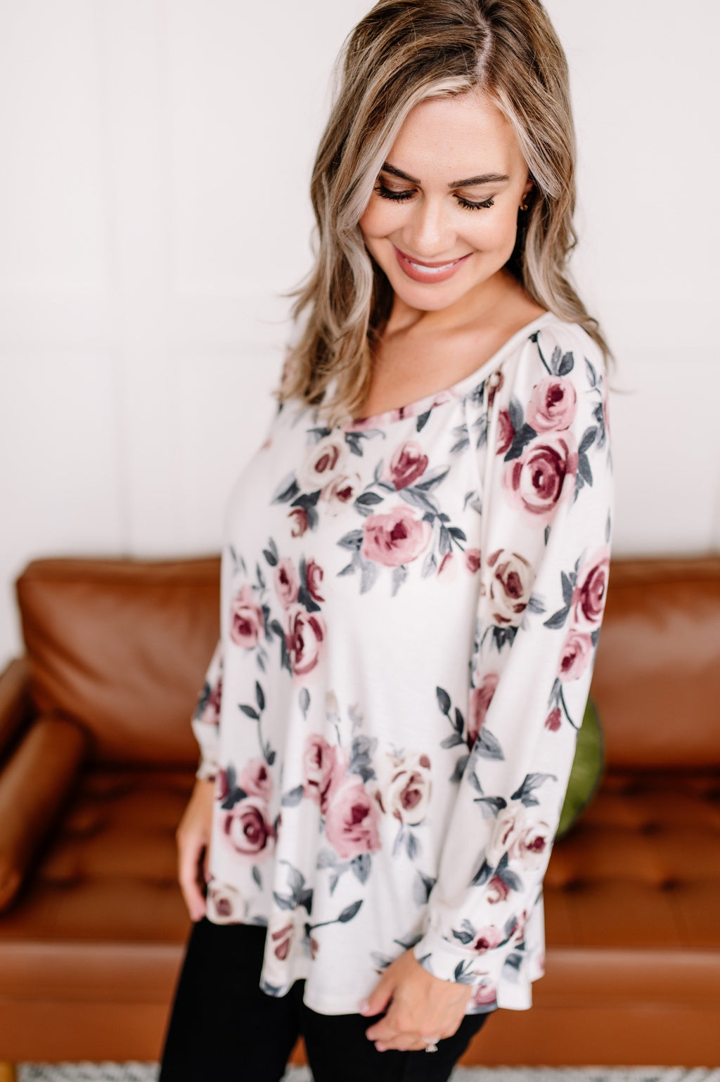 Never Going Out Of Style Cream Floral Top