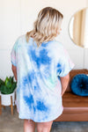 Living Our Best Life Tie Dye Top In Blue