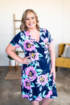 Come Away With Me Dress In Navy Floral