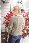 Double Vision Long Sleeve Top In Frosted Pine