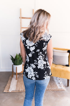 Just The Beginning In Black Floral