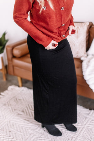 All Occasions Maxi Skirt in Midnight