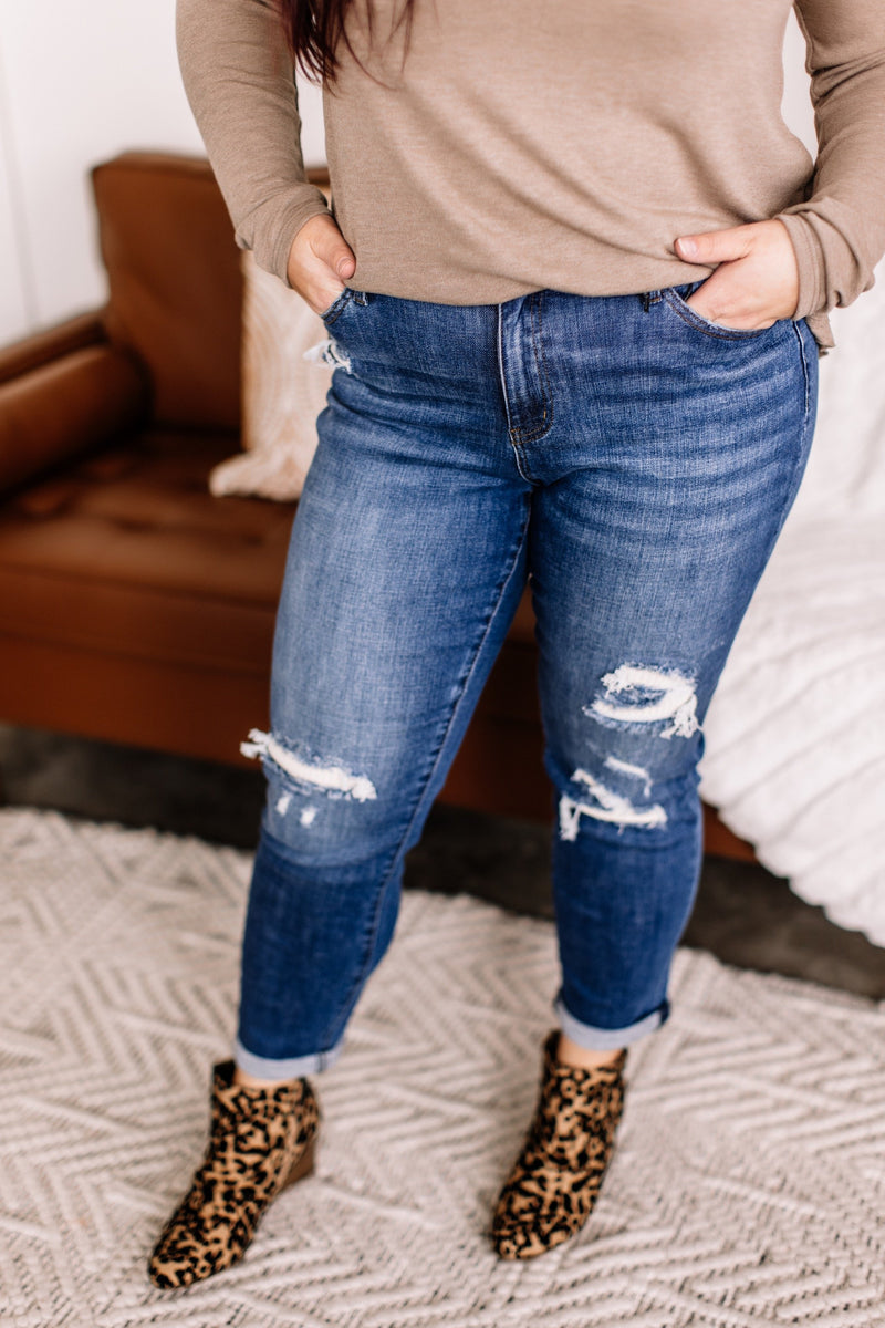 Some Like It Hot Thermal Patch Boyfriend Judy Blue Jeans