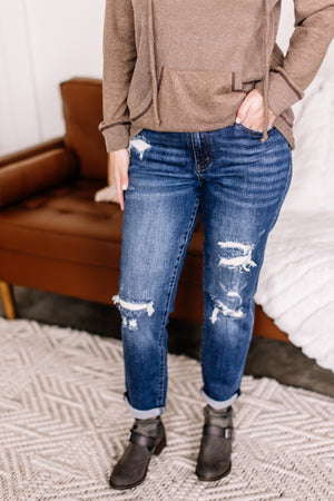 Some Like It Hot Thermal Patch Boyfriend Judy Blue Jeans