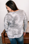 At Loose Ends Tie-Dye Raw Edge Top