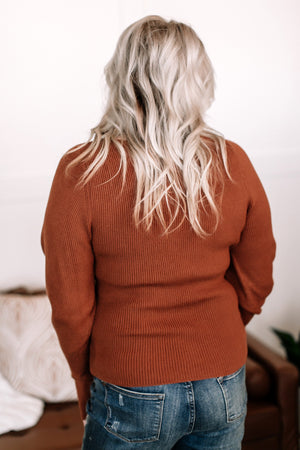 I'll Huff And I'll Puff Sweater in Copper