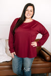 Fall Back To Me Top In Burgundy