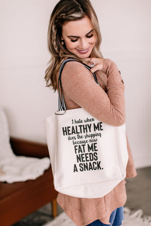 Healthy Me Twill Canvas Bag