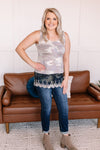 Spread Your Wings Sleeveless Top In Camo