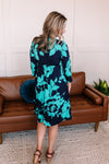 See What Happens Dress In Teal And Navy