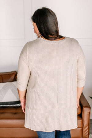 Carry A Tunic In Natural Waffle Knit