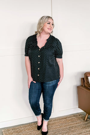 Little Charmer Polkadot Button Blouse