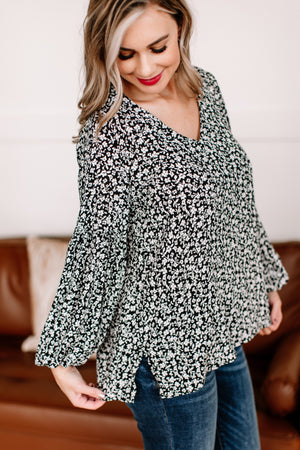Your One And Only Black & Ivory Floral Blouse